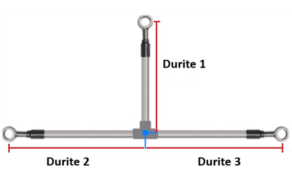 Durites aviation moto : kit 3 durite aviation sur mesure avec ...